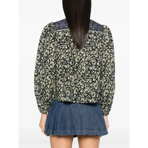 New Ulla Johnson Women's Tillie Blouse Top Size 8 in Raven - Picture 4 of 8